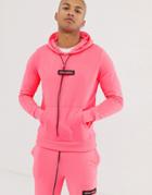 Night Addict Neon Pink Hoodie - Orange