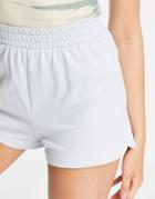 Monki Zoe Organic Cotton Runner Shorts In Blue-blues