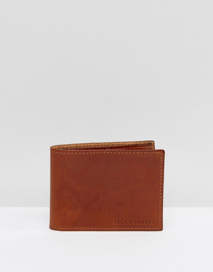 Jack & Jones Leather Wallet - Brown