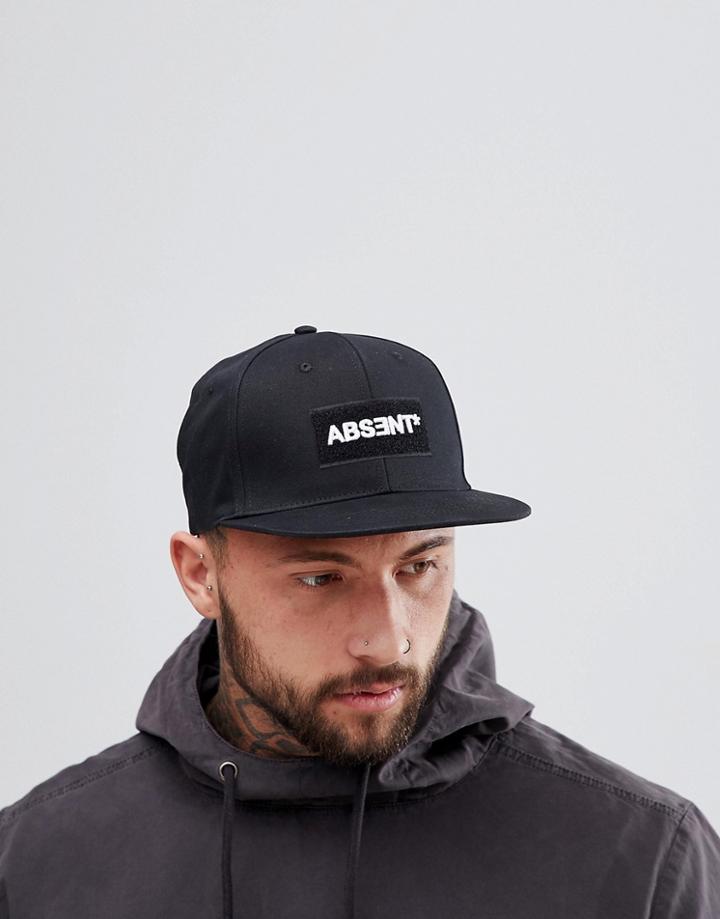 Asos Snapback Cap With Absent Patch Detailing - Black