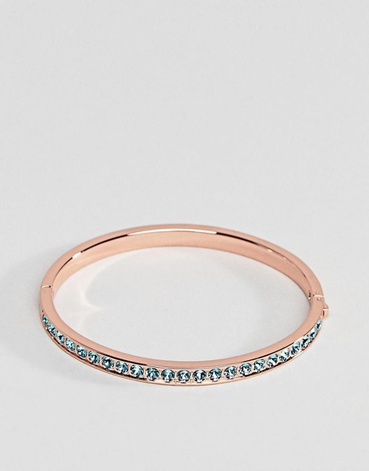 Ted Baker Clemara Turquoise Hinge Crystal Bangle - Gold