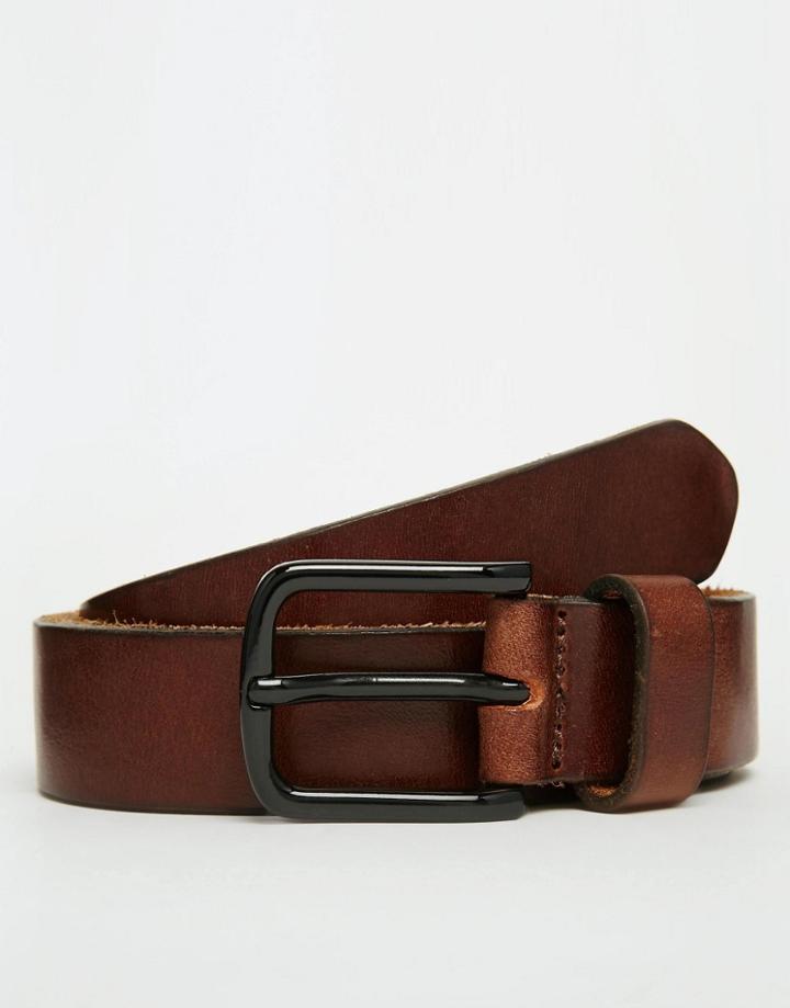 Royal Republiq Leather Legacy Belt In Brown - Brown