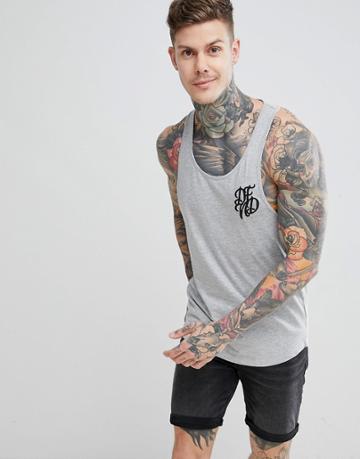 Dfnd Racer Back Tank - Gray