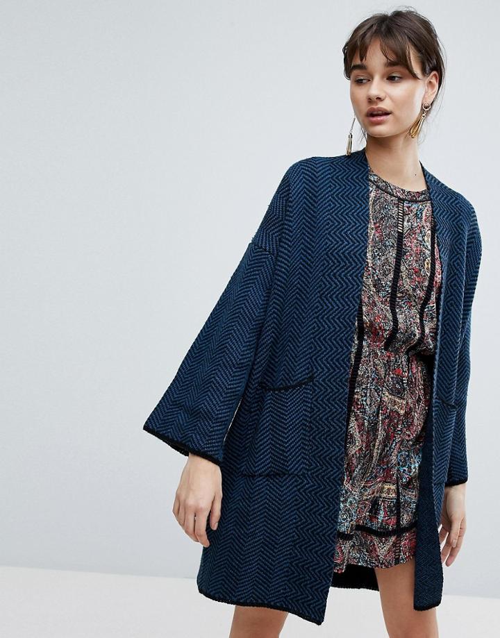 D.ra Louise Knit Kimono Cardigan - Blue