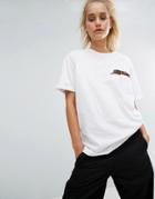 Maharishi Oversized T-shirt With Leopard Embroidery - White