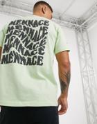 Mennace Video Exchange Logo T-shirt In Neon Pastel Yellow