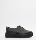 Monki Platform Lace Up Shoes In Black