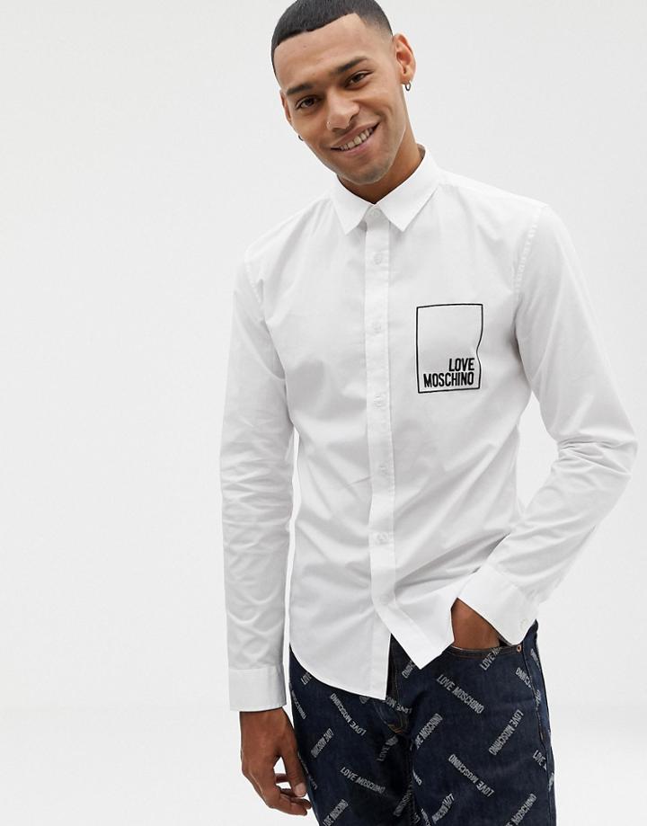 Love Moschino Box Logo Shirt - White