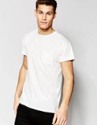 New Look Rolled Sleeve T-shirt In Cream - Cream
