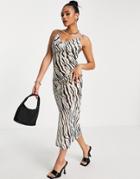 Sndys Instinct Dress In Zebra Print-multi