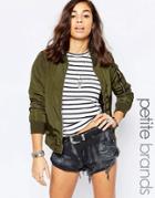 New Look Petite Bomber Jacket - Green