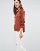 Selected Penna Jumper With Side Zips - Brown
