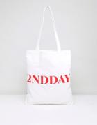 2nd Day Lover Canvas Tote Bag - White