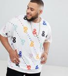 Asos Design X Glaad & Plus T-shirt In All Over Print - White