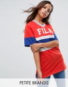 Fila Petite Logo T-shirt With Mesh Detail - Red
