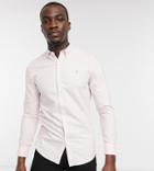 Farah Brewer Tall Organic Cotton Slim Fit Oxford Shirt In Pink