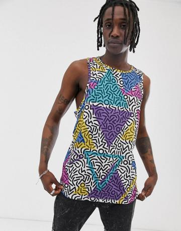 Urban Threads Printed Tank - Multi