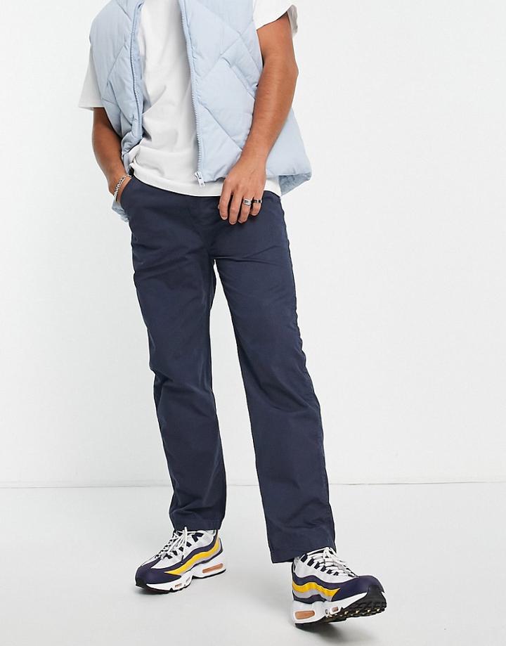 Stan Ray Rec Elasticated Pants In Navy Poplin