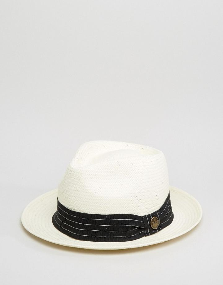 Goorin Snare Straw Trilby In White - White