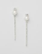 Krystal Swarovski Crystal Pearl Trail Drop Earrings