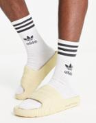 Adidas Originals Adilette 22 Slides In Desert Sand-neutral