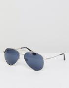 Esprit Aviator Sunglasses In Silver - Silver