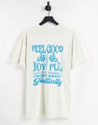 New Look Oversized T-shirt With Feel Good Back Print In White