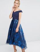Coast Roccabella Off Shoulder Dress - Navy
