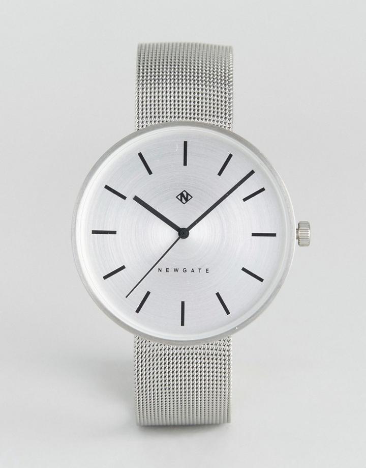 Newgate The Drumline Watch In Silver Mesh - Silver