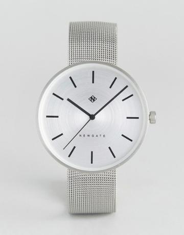 Newgate The Drumline Watch In Silver Mesh - Silver