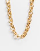 Ego Chunky Curved Chain Necklace In Gold