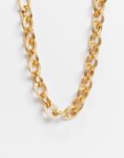 Ego Chunky Curved Chain Necklace In Gold