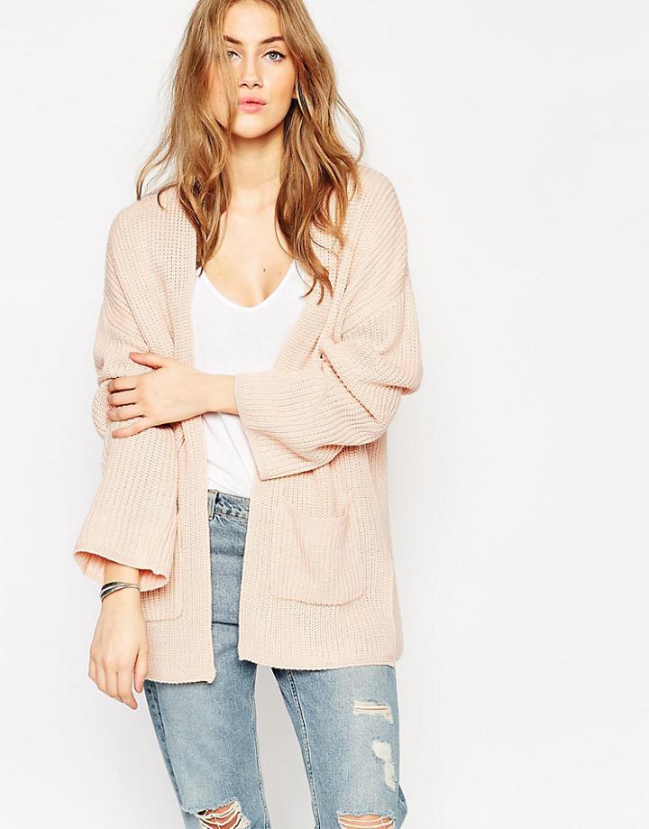 Asos Ultimate Chunky Cardigan - Stone $48.00