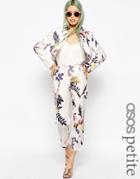 Asos Petite Texutred Floral Tapered Pant Co-ord - Multi