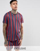 Reclaimed Vintage Inspired Ringer T-shirt In Stripe - Red