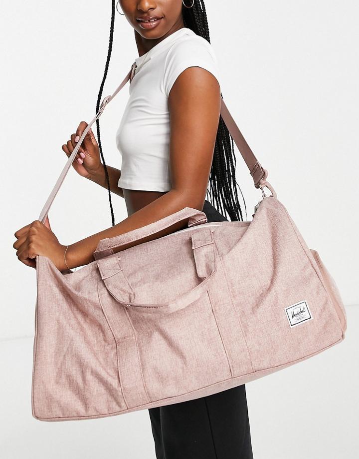 Herschel Supply Co. Novel Mid-volum Duffle Bag In Ash Rose Cross Hatch-pink