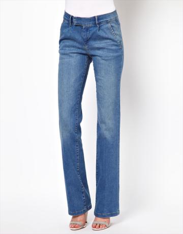 Asos Tailored Wide Leg Jeans In Vintage Wash