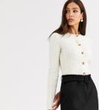 Asos Design Tall Cropped Cable Cardigan