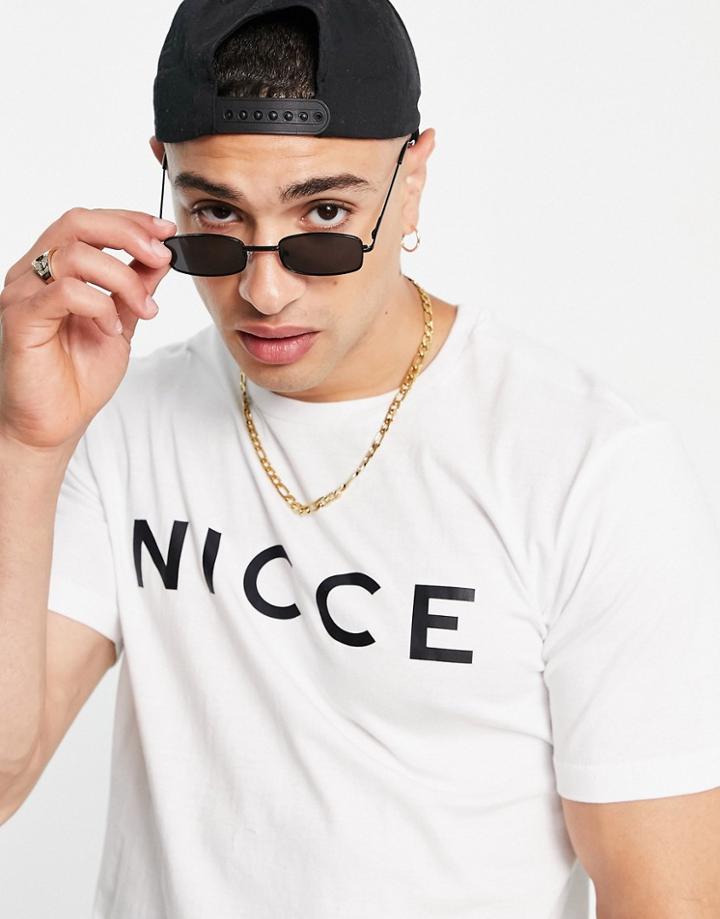 Nicce Logo T-shirt In White