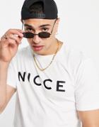 Nicce Logo T-shirt In White