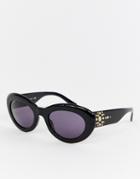 Versace 0ve4355b Boxy Oval Sunglasses-black