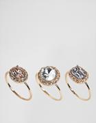 Aldo Fine Jewel Multipack Ring Set - Gold