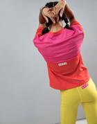 Asos 4505 Gym T-shirt With Contrast Breathable Mesh Panel - Pink