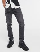 Weekday Friday Skinny Fit Jeans In Night Black