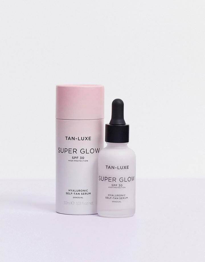 Tan-luxe Super Glow Spf 30 Hyaluronic Self-tan Serum 1.01 Fl Oz-clear