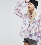 Reclaimed Vintage Inspired Smock Top In Floral Chiffon - Multi