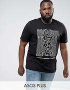 Asos Plus Joy Division Longline Band T-shirt - Black