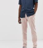 Asos Design Tall Skinny Crop Smart Pants In Pink Cord