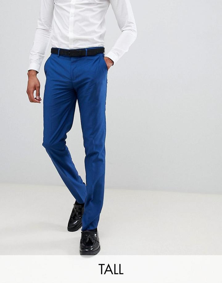 Farah Wedding Skinny Suit Pants In Blue - Blue
