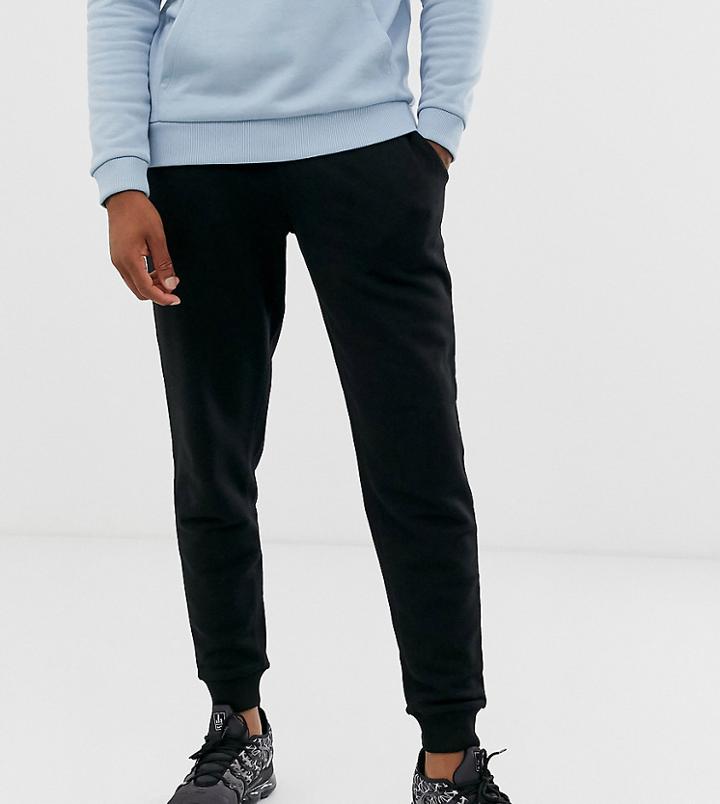 Asos Design Tall Tapered Sweatpants In Black